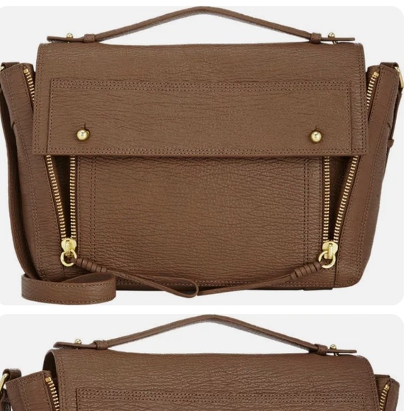 3.1 Phillip Lim Pashli Leather Messenger Satchel Bag in Taupe - Picture 3 of 3